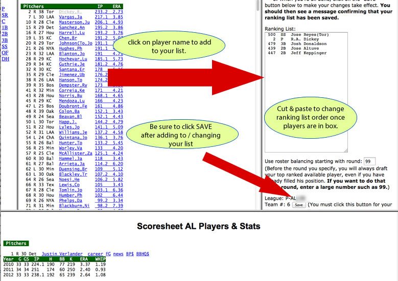 Baseball Draft Chart