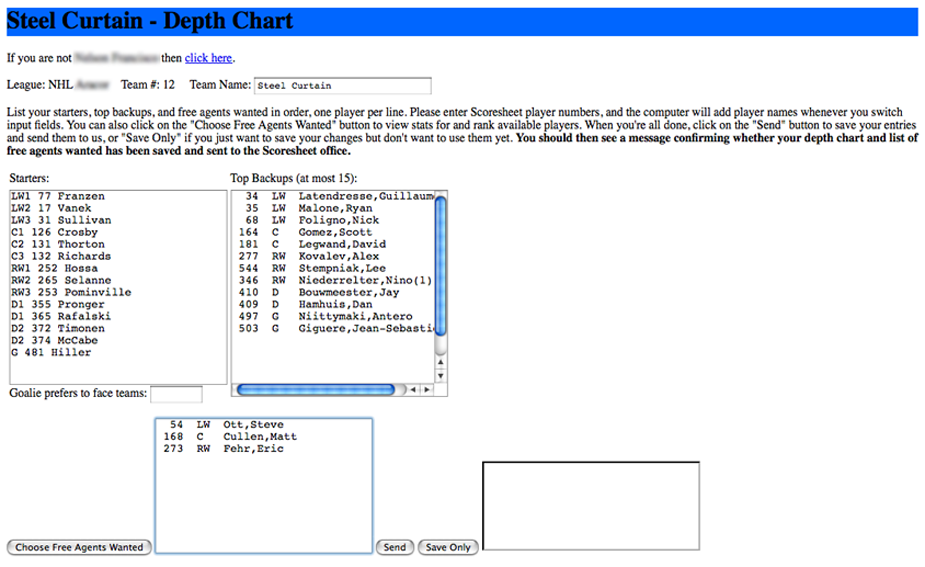 Football Depth Chart Template Pdf